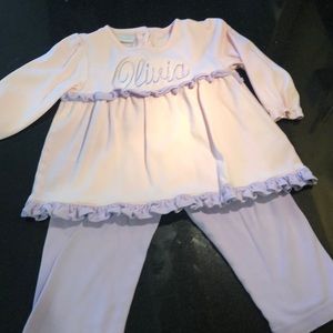 Adorable two piece long sleeve knit outfit.